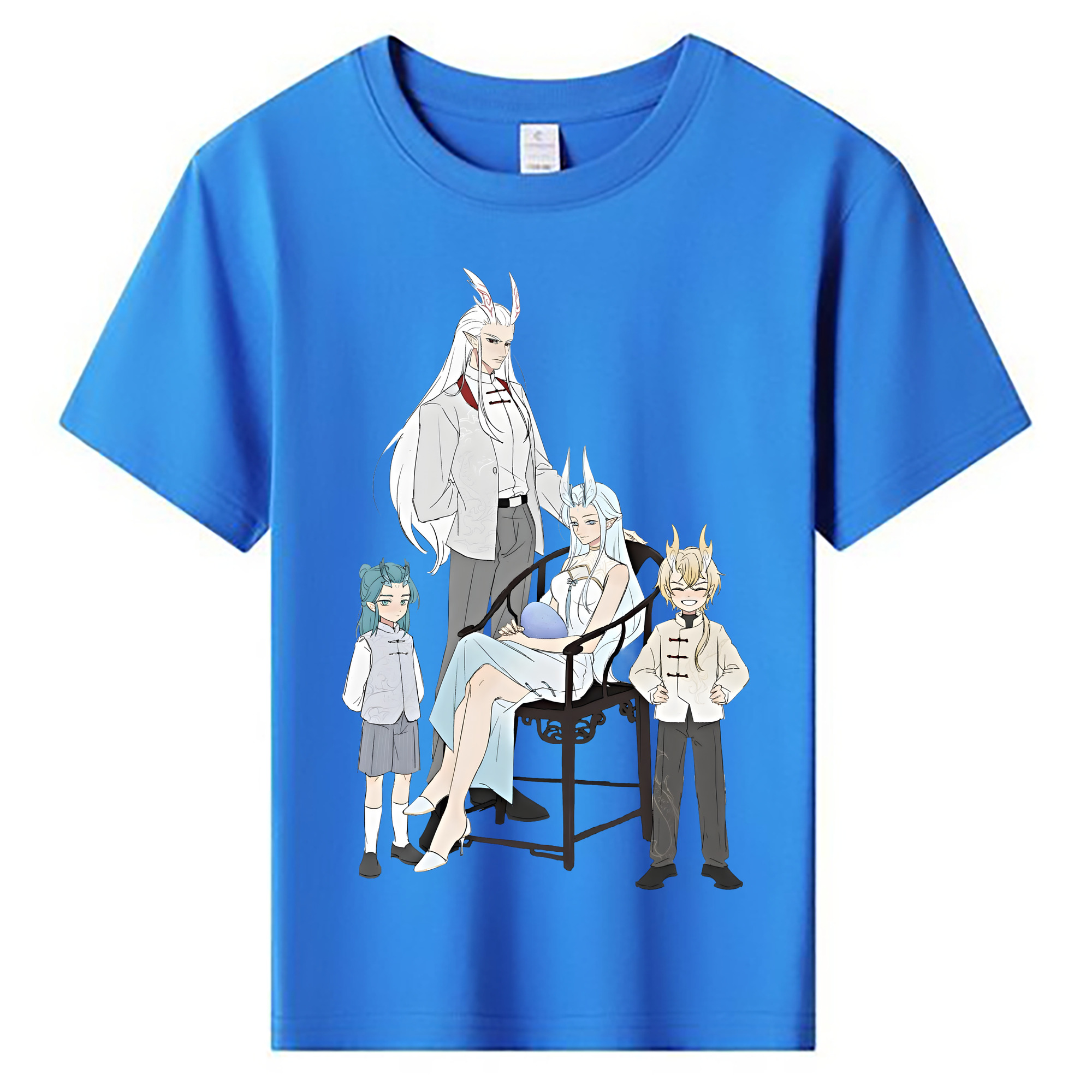 （画像用） Ne Zha 2 ナタ 魔童の大暴れ 綿100％キッズTシャツ（フロントプリント）